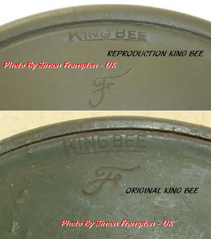 Mirror Head King Bee & F Stamped 